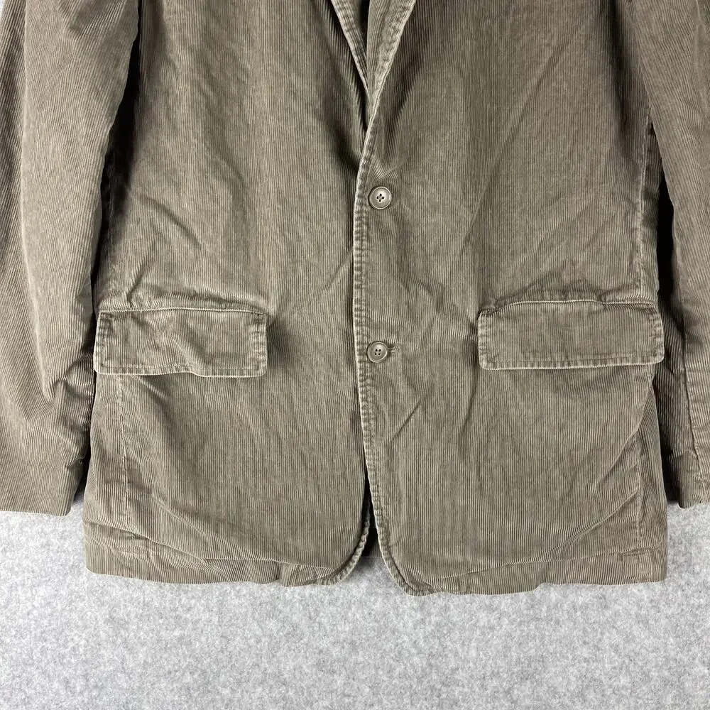 Vintage‎ J Crew Corduroy Blazer Sport Coat Mens Medium Gray Academia 80s 90s